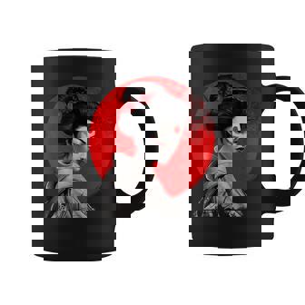 Impresionante Geisha Samurai Pintura Japonesa Tradicional A Taza de café - Regaloses