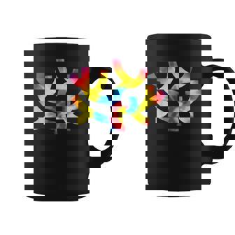 Imprimé Tie-Dye Corail Arc-En-Ciel Polyp Reef Hippie Peace Cadeau Tasse - Cadeauxyz