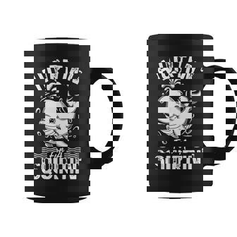 Inappropriate Meme Squirter Blue Whale Adult Party-Goers Black Small Short Sleeve Cotton 65 Polyester 35 Coffee Mug - Thegiftio