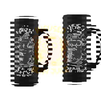 INFUSED WITH BEAN JUICE FUNNY CAT LOVER Graphic Print Coffee Mug - Monsterry
