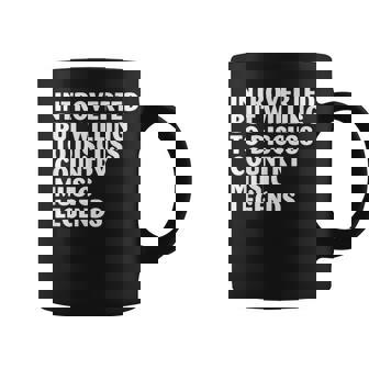 Introverted But Willing To Discuss Country Music Legends Graphic Print Coffee Mug - Monsterry