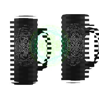 Irish Blessing Celtic Knot & 4-Leaf Clover Luck Coffee Mug | Mazezy