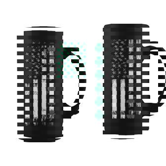 Irish US American Flag Clovers St Patricks Shamrocks Graphic Print Coffee Mug - Monsterry