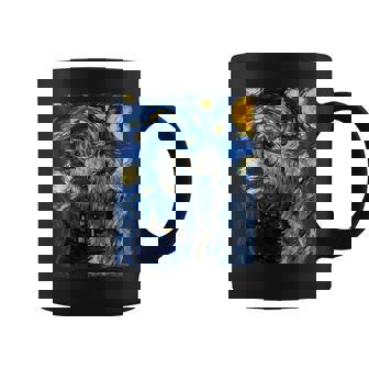 Irish Wolfhound Dog Starry Night Painting Coffee Mug - Monsterry