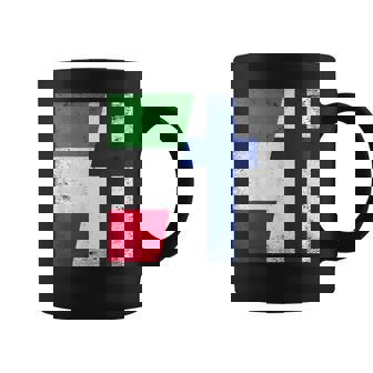 Italia Finlandia Media Bandera Suomi Italiano Raíces Finlandesas Taza de café - Regaloses