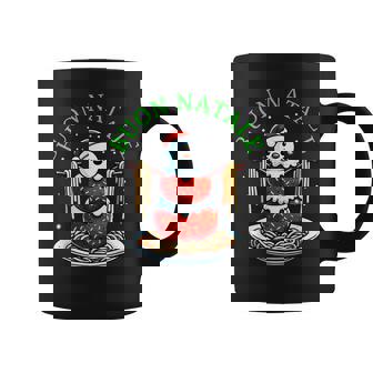 Italian Food Christmas Meatball Snowman Ugly Christmas Coffee Mug - Monsterry