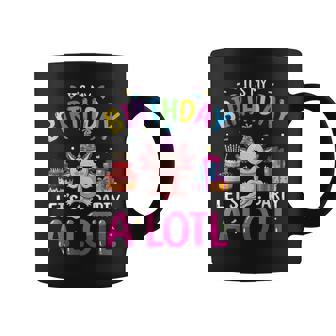 It's My Birthday Let's Party Alotl Axolotl Girls Women Coffee Mug - Monsterry