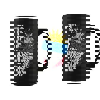 ITS IN MY DNA Antigua And Barbuda Flag Roots Pride Genetic Graphic Print Coffee Mug - Monsterry