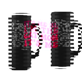 It's Me Hi I'm The Cat Mom It's Me Pink Groovy Cat Mom Graphic Print Coffee Mug - Monsterry