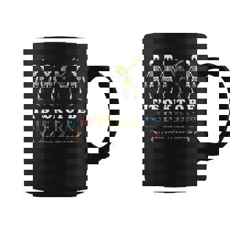 It's Ok To Be Different Autism Awareness Dabbing Skeleton Coffee Mug - Thegiftio UK