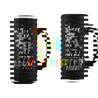 Its Ok To Be Different Autism Awareness Giraffe Autistic Coffee Mug - Thegiftio UK