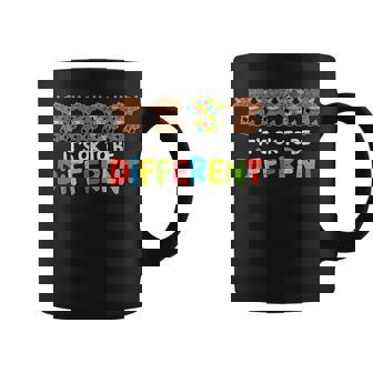 Its Ok To Be Different Highland Cow Heifer Autism Awareness Coffee Mug - Monsterry