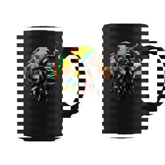 Jamaican Roots Reggae Chimpancé Auriculares Rastafari Mono Taza de café - Regaloses