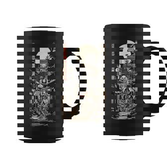 Japan Edo Ukiyo-E Art Skeleton Yokai Demon Vintage Graphic Print Coffee Mug - Monsterry