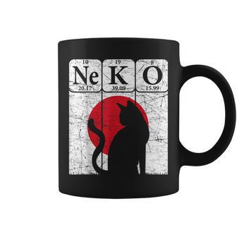 Japanese Cat Periodic Table Elements Kawaii Neko Japanese Graphic Print Coffee Mug - Monsterry