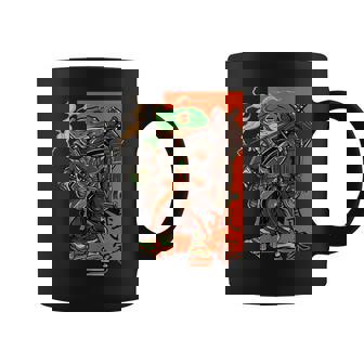 Japanese Green Frog Ninja Samurai Katana Sword Tank Top Graphic Print Coffee Mug - Monsterry