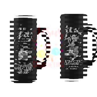 Jesus Is My Savior Crocheting Is My Therapy Crochet Graphic Print Coffee Mug - Monsterry