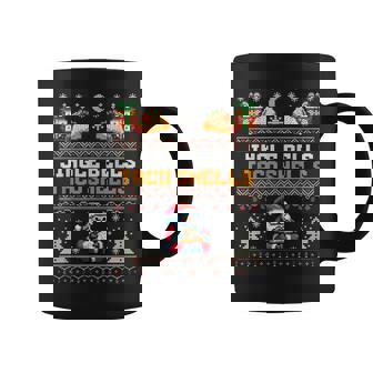 Jingle Bells Taco Shells Vintage Ugly Sweeter Pixel Xmas Graphic Print Coffee Mug - Monsterry