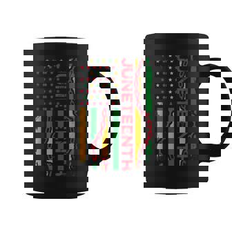 Juneteenth American Flag USA End Of Slavery 1865 Graphic Print Coffee Mug - Monsterry