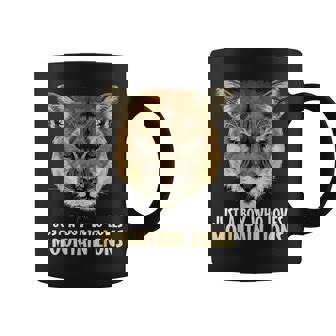 Just a Boy Who Loves Cougars Mountain Lion Cougar Graphic Print Coffee Mug - Monsterry