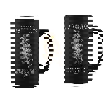I Just Freaking Love Whiskered Screech-Owl Ok Bird Graphic Print Coffee Mug - Monsterry