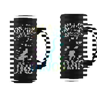 Just A Girl Who Loves Dinos La Chica De Los Dinosaurios Taza de café - Regaloses