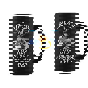 Just A Girl Who Loves Duck Hunting At Sea Cruise Graphic Print Coffee Mug - Monsterry