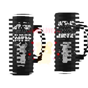 Just A Girl Who Loves Hamsters Cute Syrian Hamster Graphic Print Coffee Mug - Monsterry