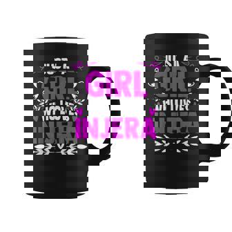 Just A Girl Who Loves Injera Malawah Flatbread Lovers Graphic Print Coffee Mug - Monsterry
