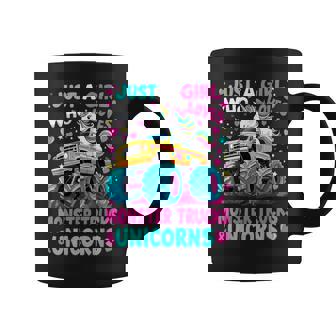 Just A Girl Who Loves Monster Trucks Unicorns Coffee Mug | Seseable UK