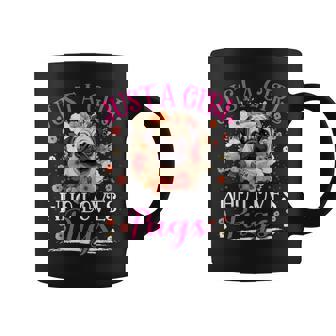Just A Girl Who Loves Pug For Women Girls Graphic Print Coffee Mug - Monsterry