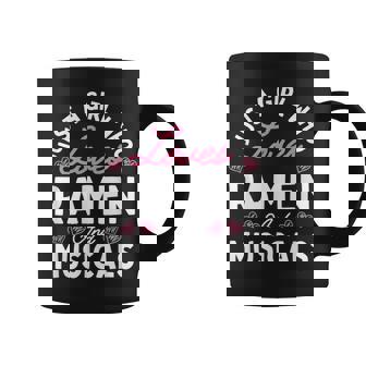 Just A Girl Who Loves Ramen And Musicals Girls Women Graphic Print Coffee Mug - Monsterry