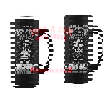 Just A Girl Who Loves Robotics AI Robot Engineering Engineer Graphic Print Coffee Mug - Monsterry