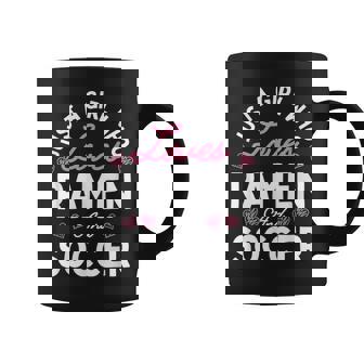 Just A Girl Who Loves Soccer And Ramen Girls Women Graphic Print Coffee Mug - Monsterry