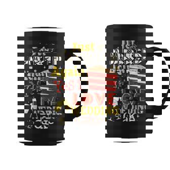 Just Married Again Yes I Love Wedding Cake 2nd Marriage Men Graphic Print Coffee Mug - Monsterry