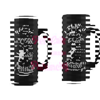 I Just Want To Pet Cats And Smash The Patriarchy Feminist Graphic Print Coffee Mug - Monsterry