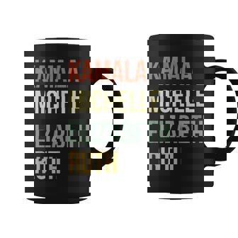 Kamala Michelle Elizabeth Ruth Feminist Political Icons Graphic Print Coffee Mug - Monsterry