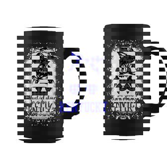 Kentucky Girls Messy Bun Hair Kentucky State Pride Coffee Mug - Thegiftio UK