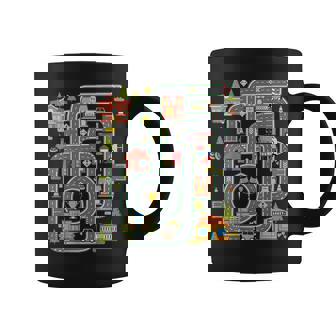 Kid Play Cars On Dad Back Race Track Mat Father's Day Coffee Mug - Monsterry