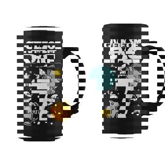 Kids 7 Year Old Outer Space Birthday Planets Astronaut 7th Graphic Print Coffee Mug - Monsterry
