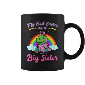 Kids My First Easter As A Big Sister Cute Easter Bunny Egg Hunt Graphic Print Coffee Mug - Monsterry