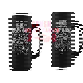Kids Pink Monster Truck Breast Cancer Awareness Toddler Boy Kids Graphic Print Coffee Mug - Monsterry