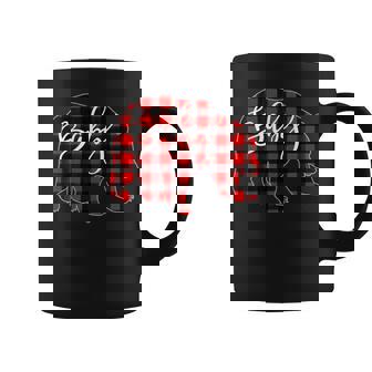 Kids Red Plaid Baby Bear Matching Family Christmas Eve Buffalo Graphic Print Coffee Mug - Monsterry