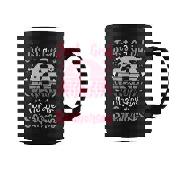 Kids Seahorse Just a Girl Who Loves Seahorses Graphic Print Coffee Mug - Monsterry