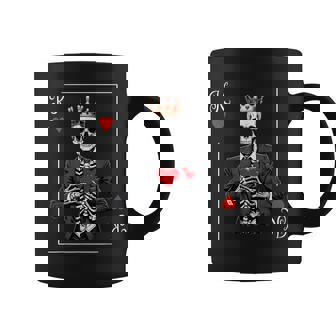 King Of Hearts Skeleton Card Valentines Matching Couple Men Coffee Mug | Mazezy