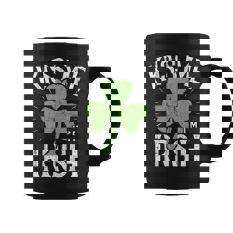 Kiss Me Im Irish Shamrock For St Patricks Day Graphic Print Coffee Mug - Monsterry
