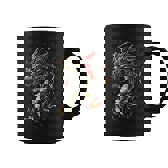 Knucker Dragon Motif Obra De Arte Mítica Knucker Dragon Taza de café - Regaloses