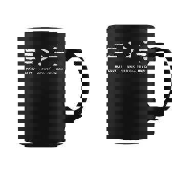 La Igualdad Es Mayor Que La División Matemáticas De Justicia Cuello Taza de café - Regaloses