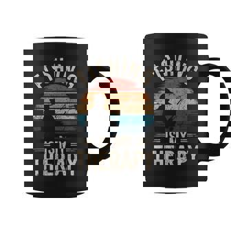 La Pesca Es Mi Terapia Pescador Pesca En El L Taza de café - Regaloses