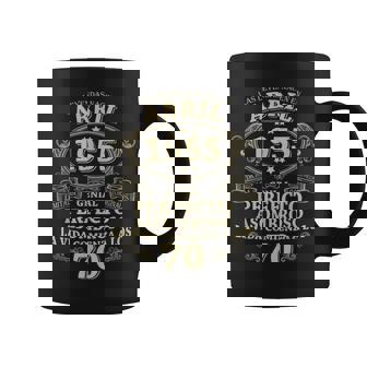 Las Leyendas Nacen Abril 1955 Cumpleaños Hombre Taza de café - Regaloses